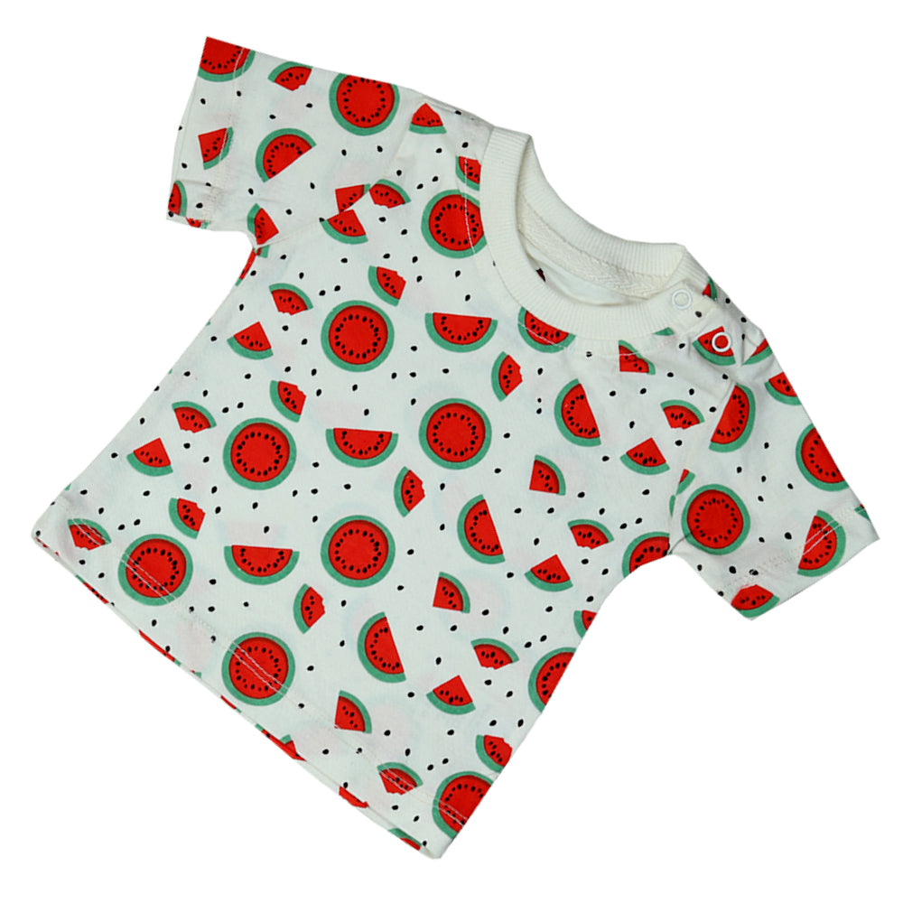 Sweet & Refreshing Watermelon Baby Outfit - WHITE (WATERMELON ALL OVER PRINT)