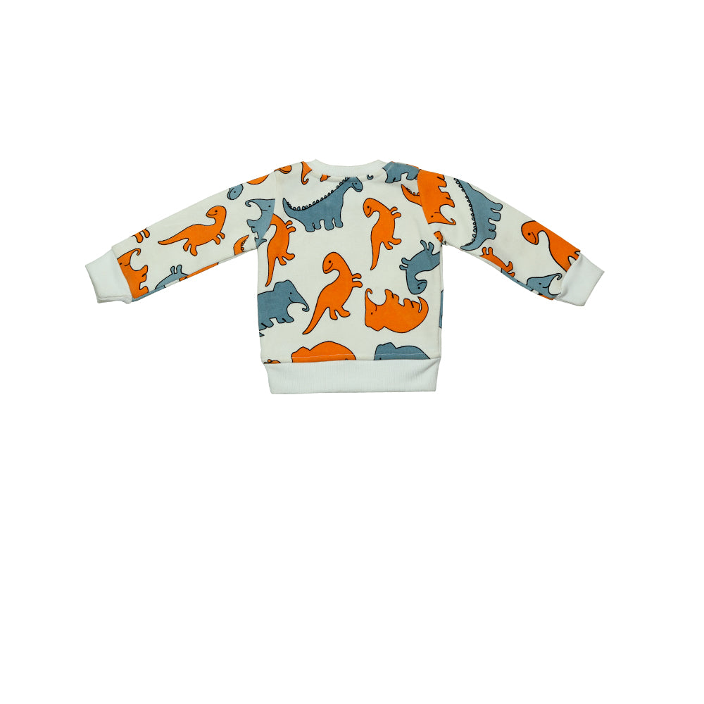 Adorable Dinosaur Print Baby Outfit - Cozy Sweatshirt and Pants Set