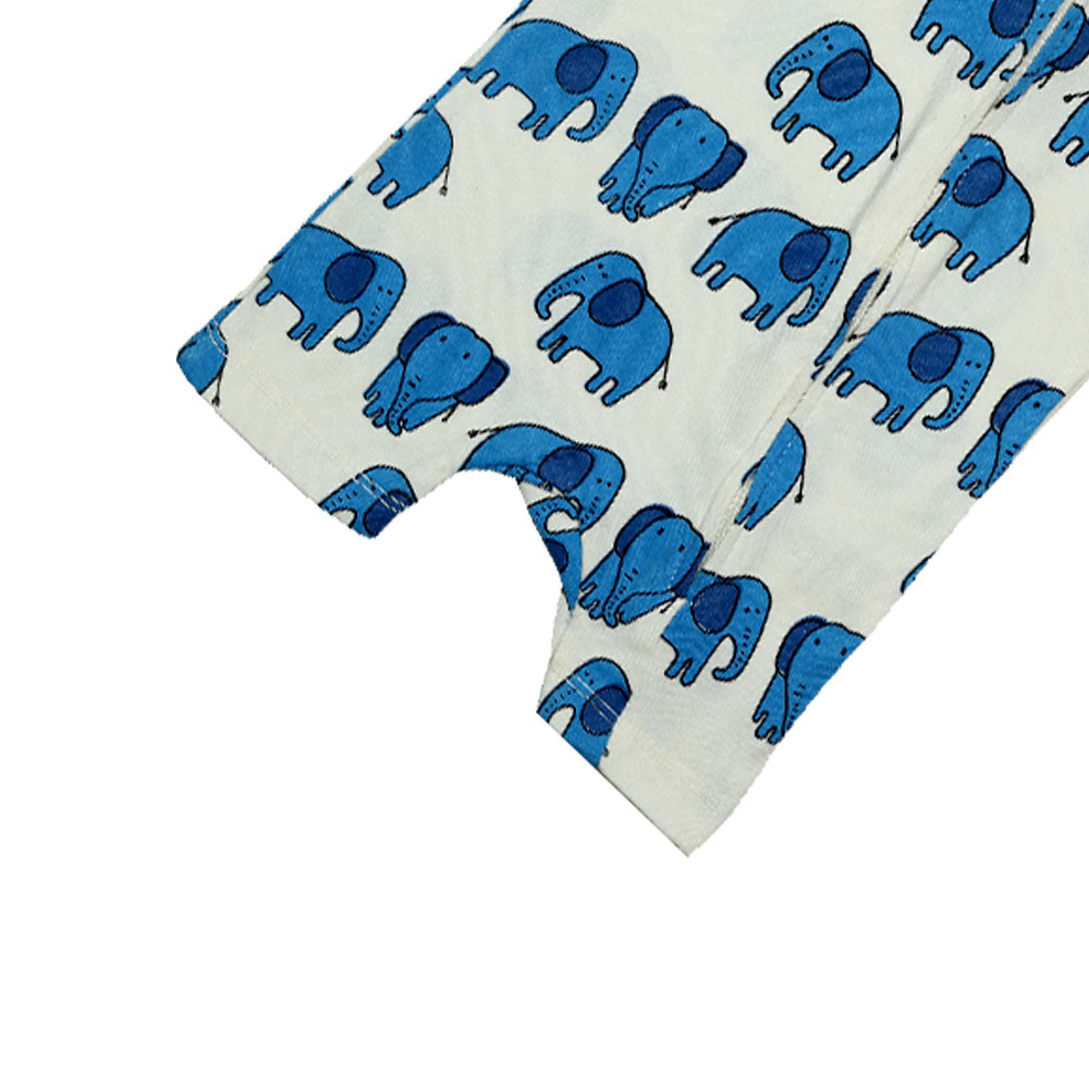 Adorable Blue Elephant Baby Romper – Soft & Comfy Outfit