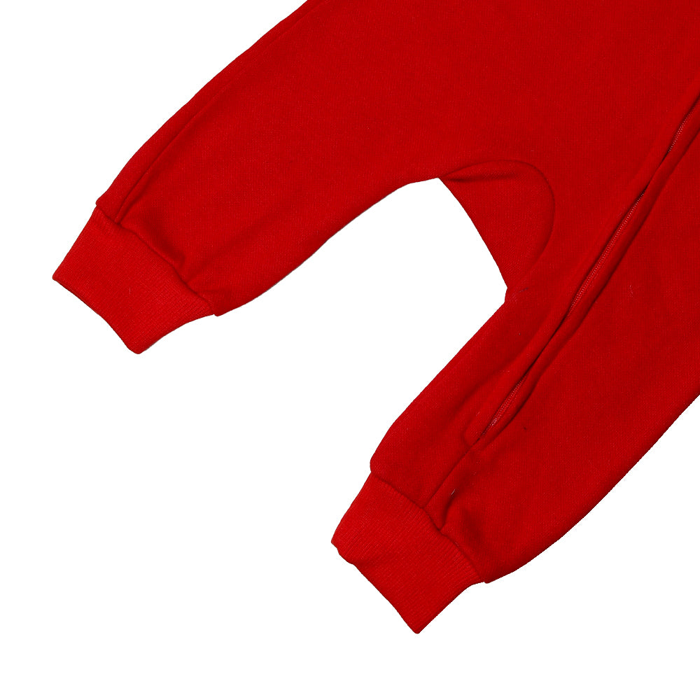 Premium Red Baby Romper with Zipper | Cozy & Durable Infant Jumpsuit
