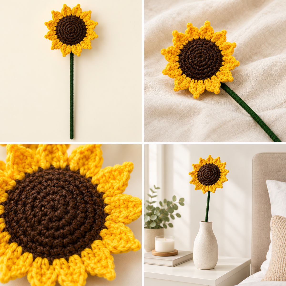 Handmade Crochet Sunflower β By Rohan π»