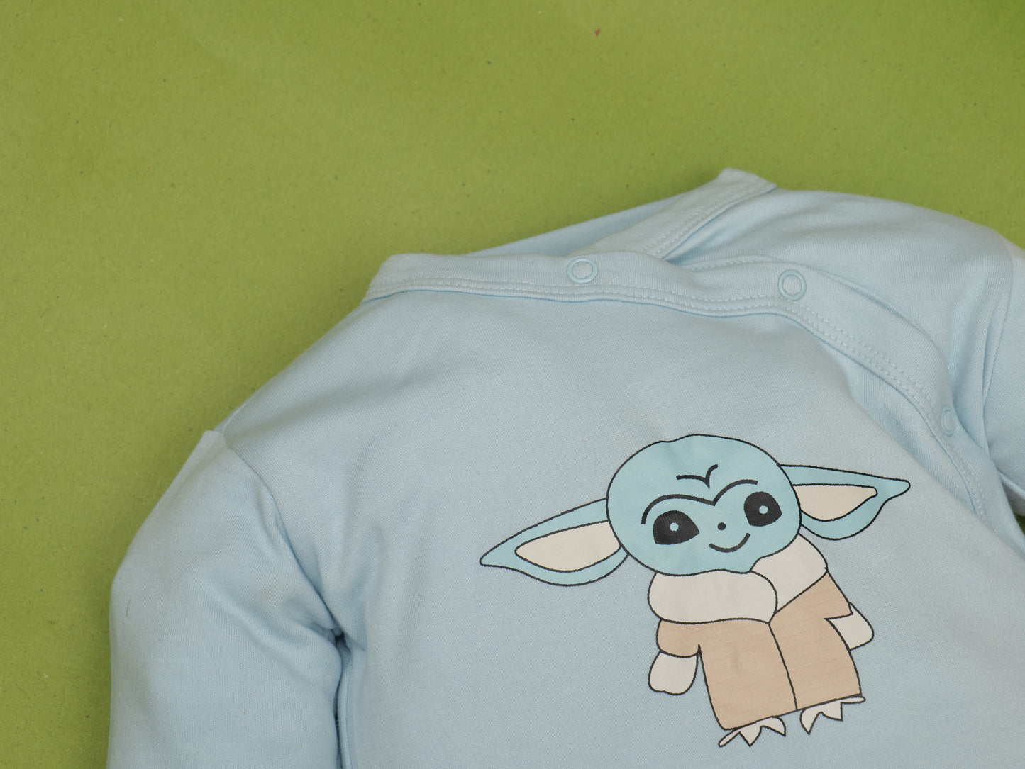 Cozy Baby Romper - Mint Blue