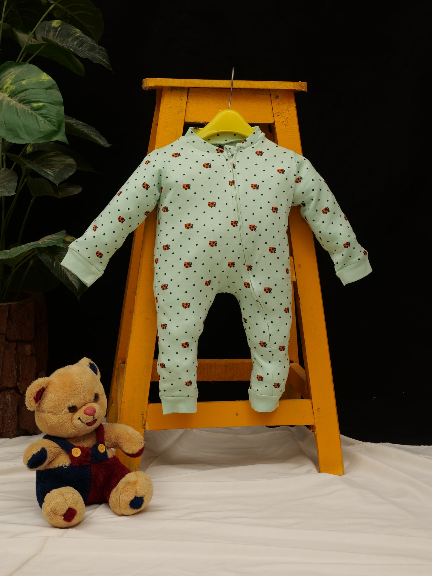 Baby Romper - GREEN ( BEE ALL OVER PRINT)