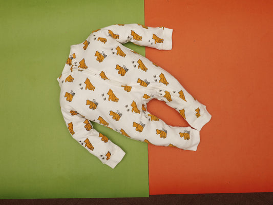 Baby Romper - OFF WHITE (POOH ALLOVER PRINT)