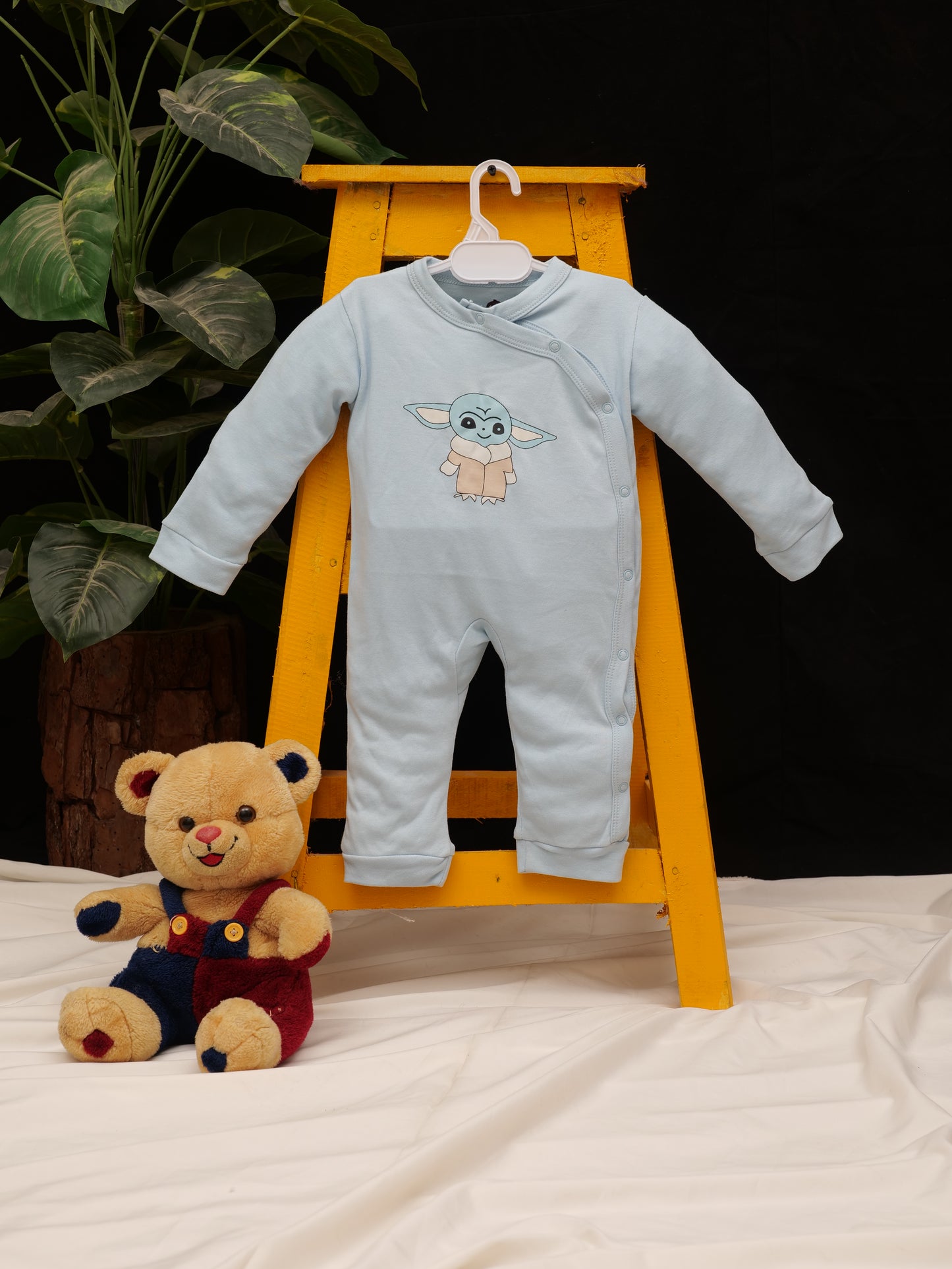 Cozy Baby Romper - Mint Blue
