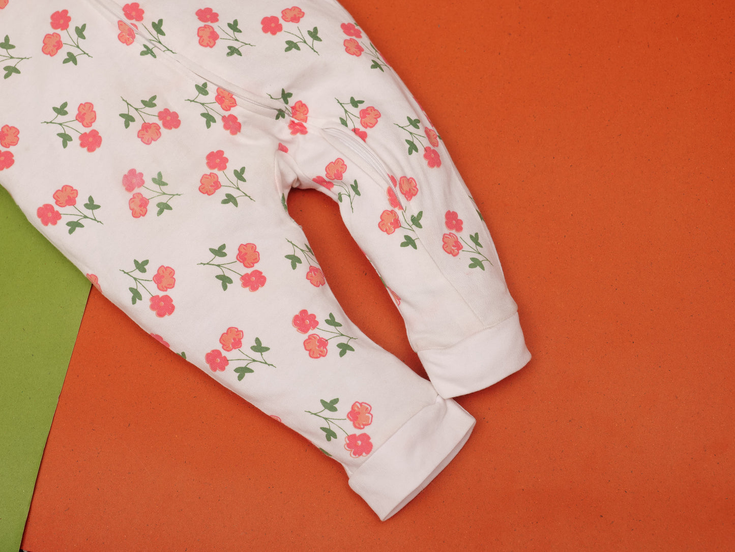 Cute Baby Romper - WHITE (FLOWER ALL OVER PRINT)