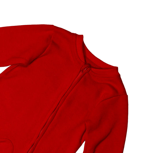 Premium Red Baby Romper with Zipper | Cozy & Durable Infant Jumpsuit