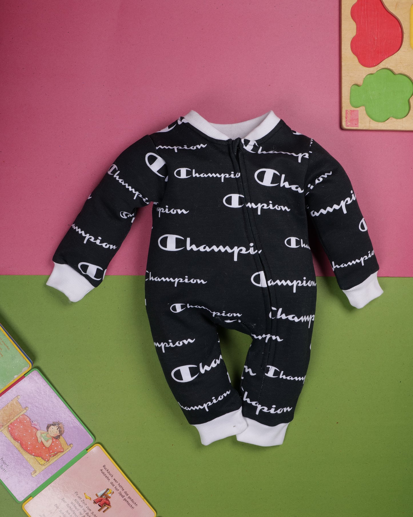 Stylish Champion Baby Romper - Full-Sleeve Winter Bodysuit for Toddlers