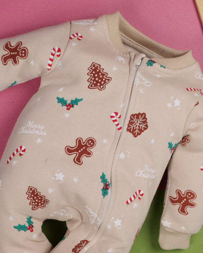 Cozy Baby Christmas Romper – Festive Full-Sleeve Bodysuit for Winter (Newborn to 12 Months)